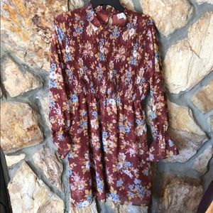 Pink Rose Autumn Dress